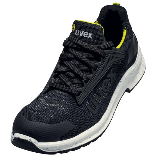 thumbnail image 2 of Uvex 1 Stand Loafers S1P Safety Shoes - Black/Yellow, Size EUR 40 | Men's Polyester Work Loafers 2 of 5