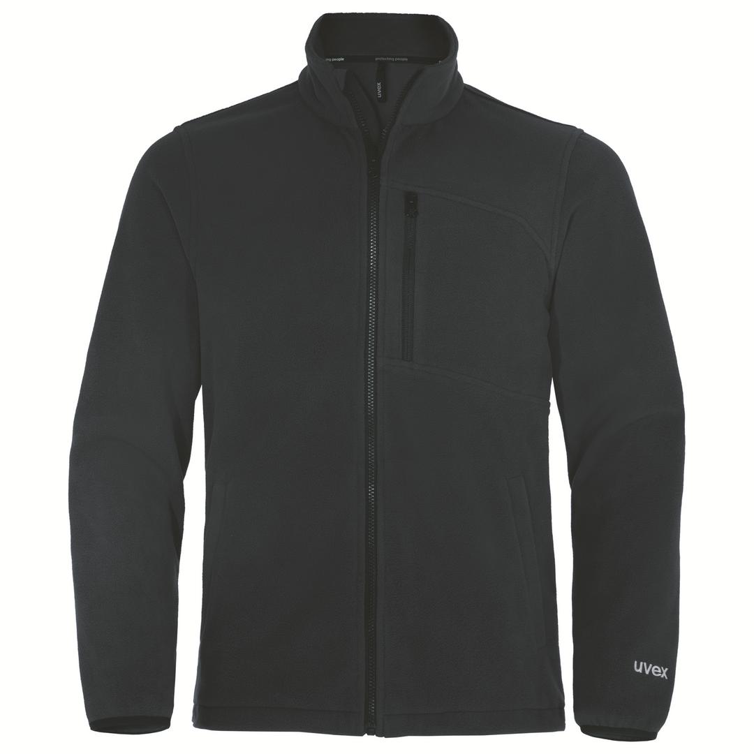 Uvex Echor Fleecejack voor heren, werkjas, outdoorjas met sherpa-fleece, Donkerblauw, XXL
