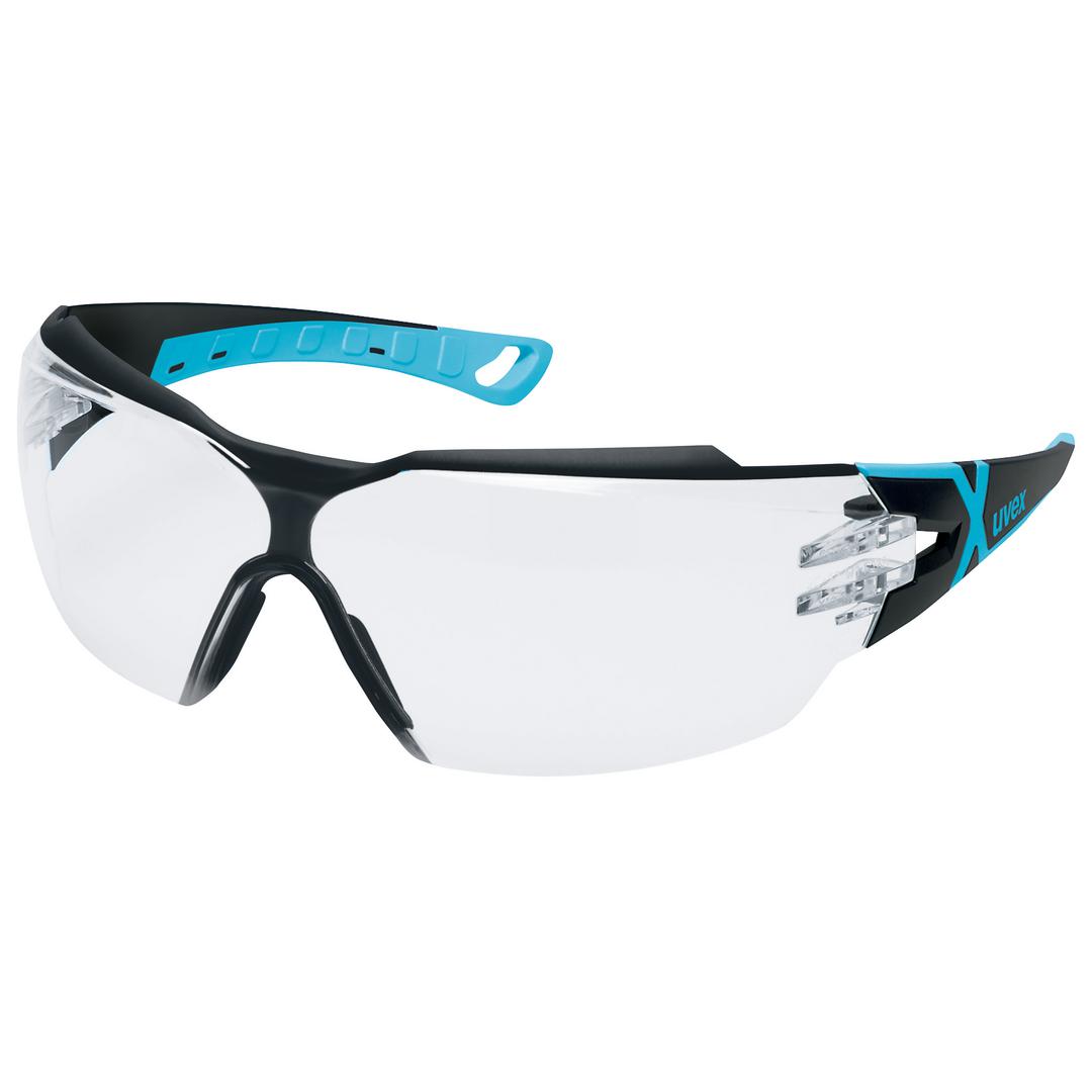 Uvex Pheos Cx2 - Safety Glasses - Spectacles Supravision Excellence Technology - Metal-free, Anti-fog & Scratch-resistant - One Size - Black/red, Grey 2% (IR-ex 5 - View #4