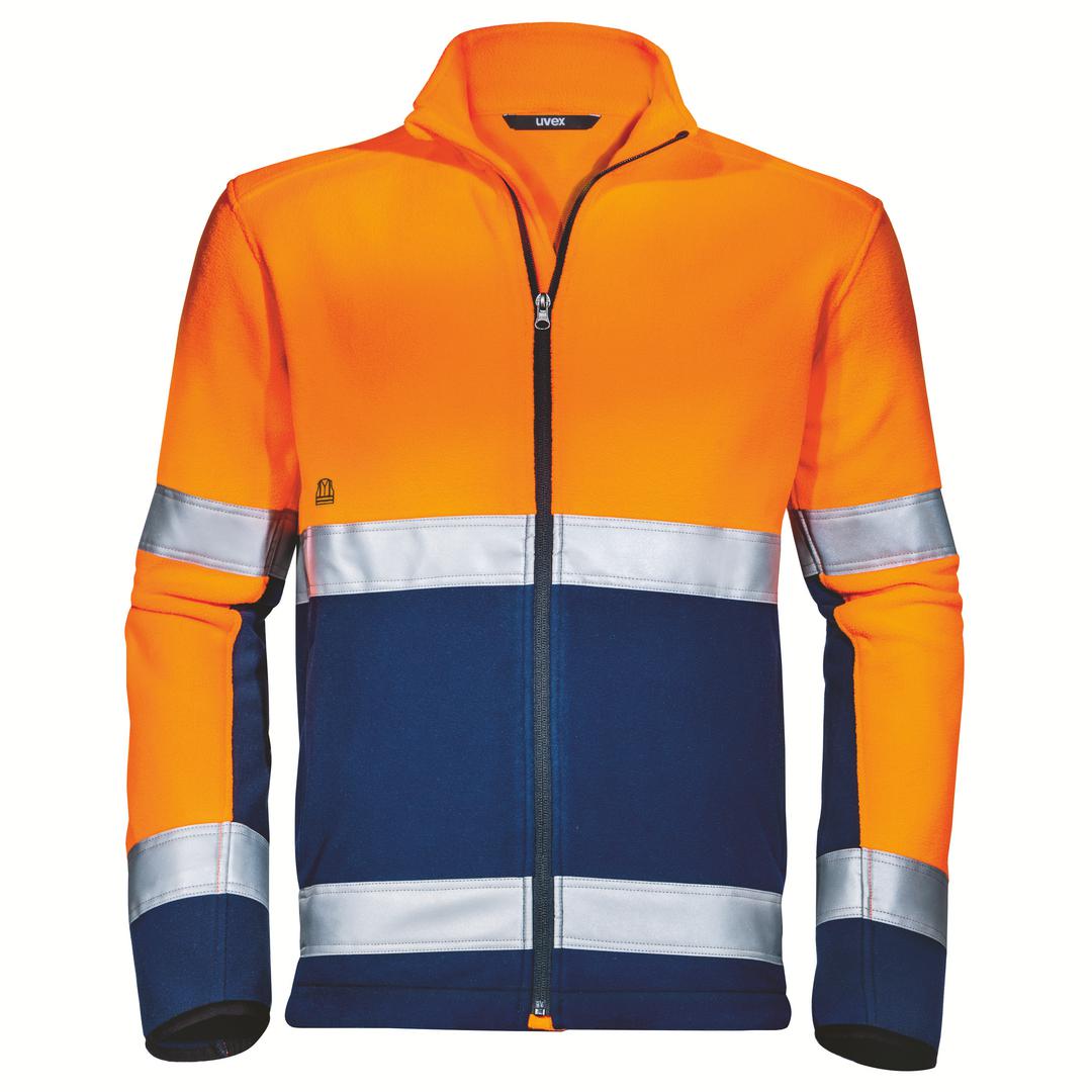 Uvex SuXXeed Craft Fleecejack voor heren, werkjas met warme microfleece, opstaande kraag en ritssluiting, antraciet, L